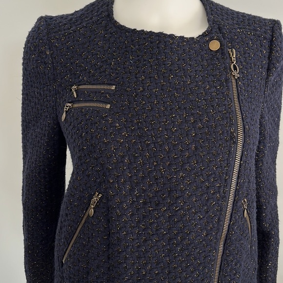 QMack‎ metallic tweed motorcycle jacket - Picture 4 of 10